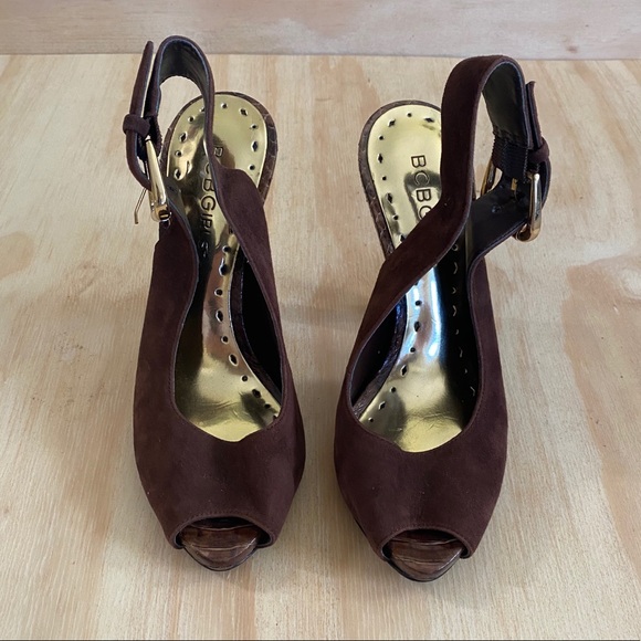 BCBG Brown Suede Heels - Picture 4 of 4